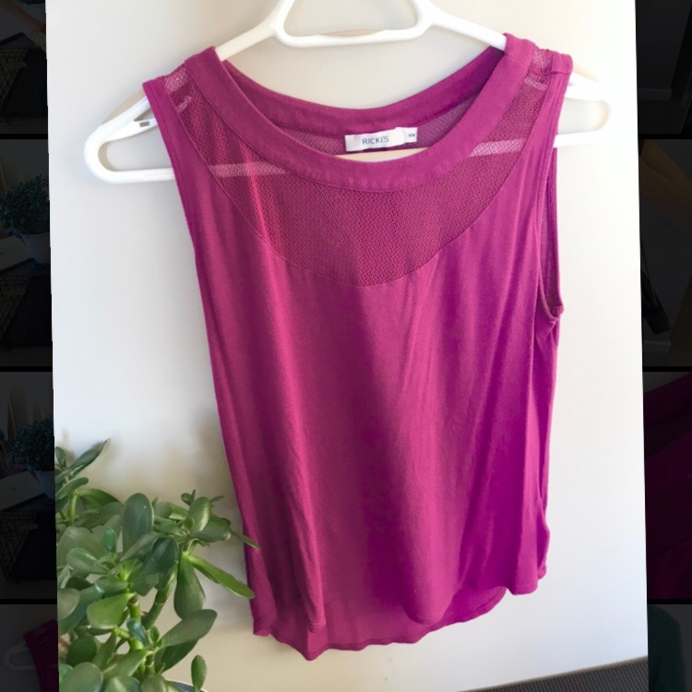 Pink Mesh Blouse